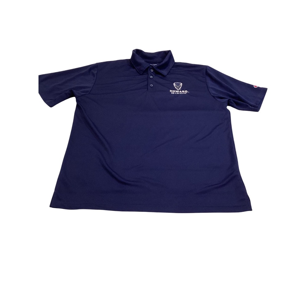Champion Howard Bison Polo Shirt Mens Large Navy Blue‎ Short Sleeve Athletic L
